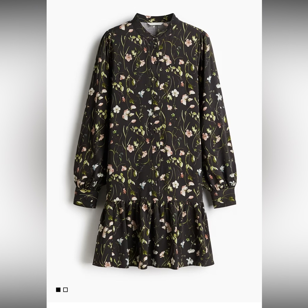 H&M Button Down Dress with floral print